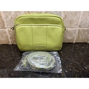 Pom Pom London WASABI GREEN Original‎ PLUS Bag Purse Crossbody Skinny Strap